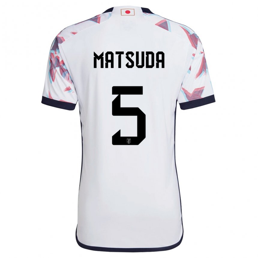 Bambino Maglia Giappone Hayate Matsuda #5 Bianco Kit Gara Away 22-24 Maglietta