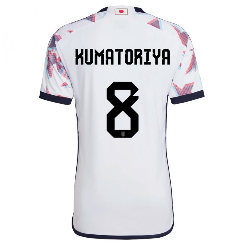 Bambino Maglia Giappone Issei Kumatoriya #8 Bianco Kit Gara Away 22-24 Maglietta