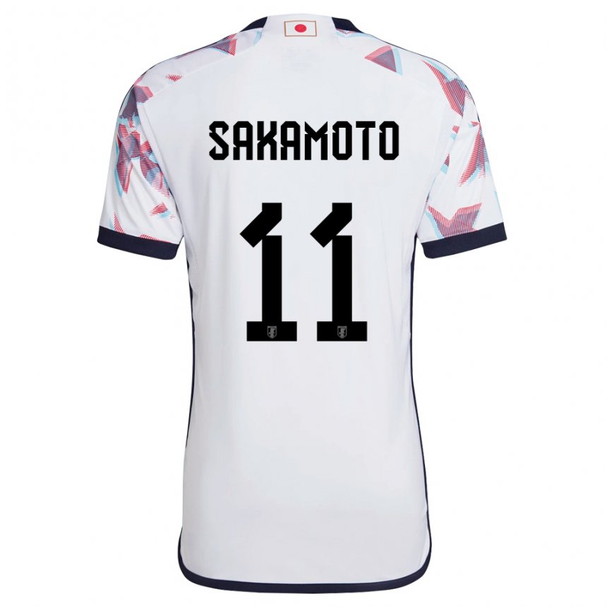 Bambino Maglia Giappone Isa Sakamoto #11 Bianco Kit Gara Away 22-24 Maglietta