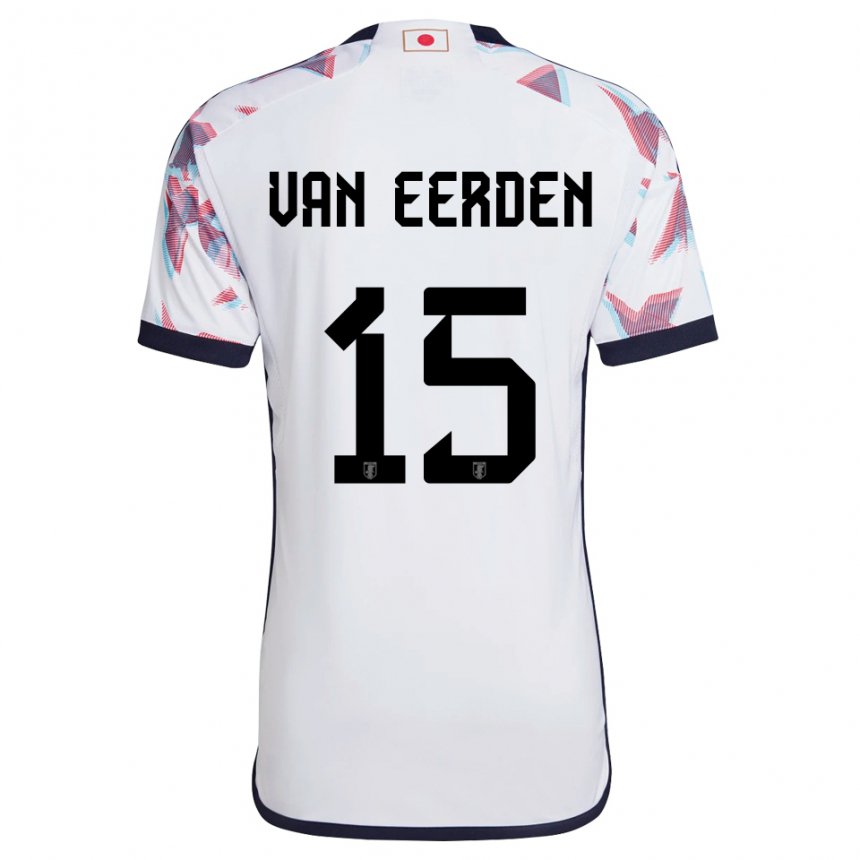 Bambino Maglia Giappone Shawn Van Eerden #15 Bianco Kit Gara Away 22-24 Maglietta