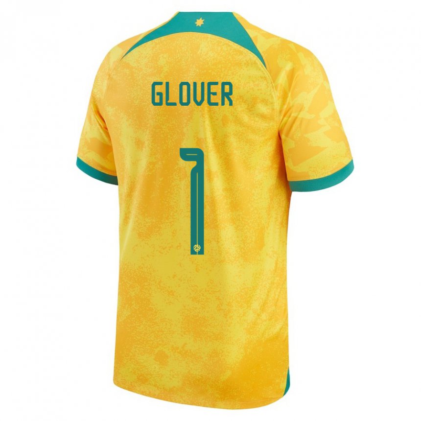 Uomo Maglia Australia Thomas Glover #1 D'oro Kit Gara Home 22-24 Maglietta