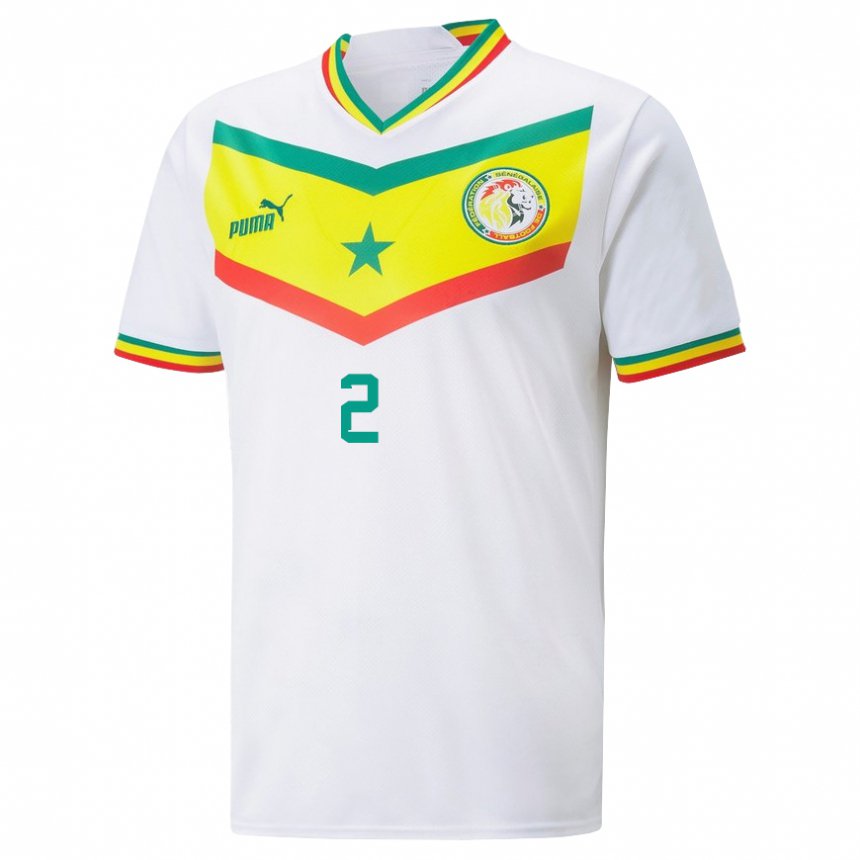 Uomo Maglia Senegal Marieme Babou #2 Bianco Kit Gara Home 22-24 Maglietta