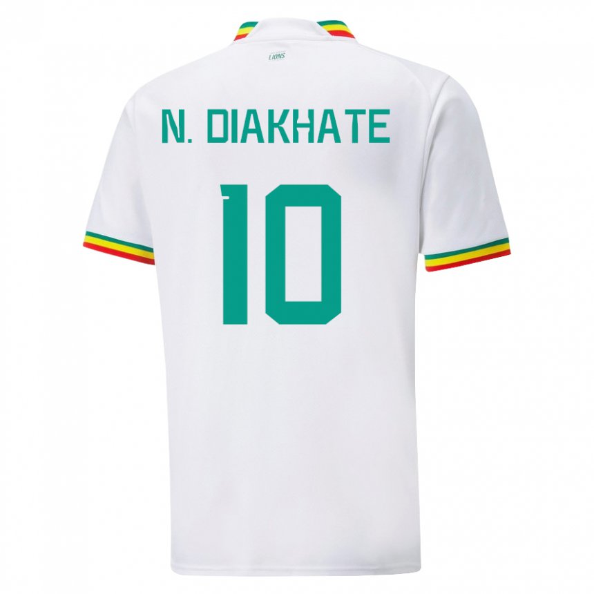 Uomo Maglia Senegal Ndeye Awa Diakhate #10 Bianco Kit Gara Home 22-24 Maglietta