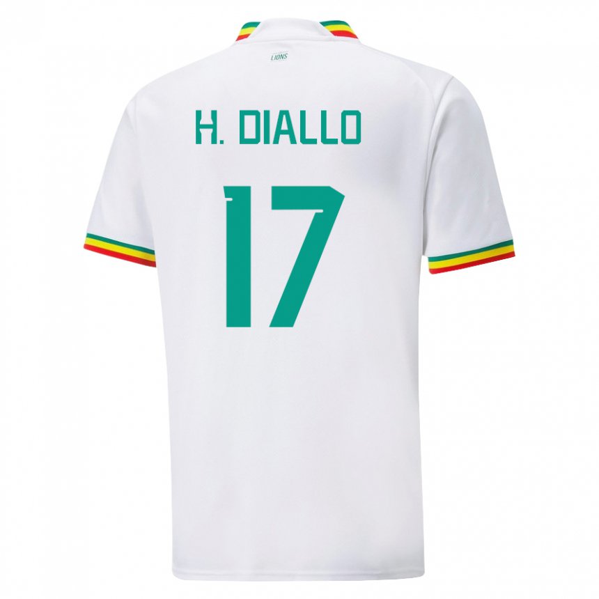 Uomo Maglia Senegal Hapsatou Malado Diallo #17 Bianco Kit Gara Home 22-24 Maglietta