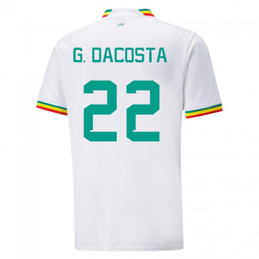 Uomo Maglia Senegal Gladys Irene Dacosta #22 Bianco Kit Gara Home 22-24 Maglietta