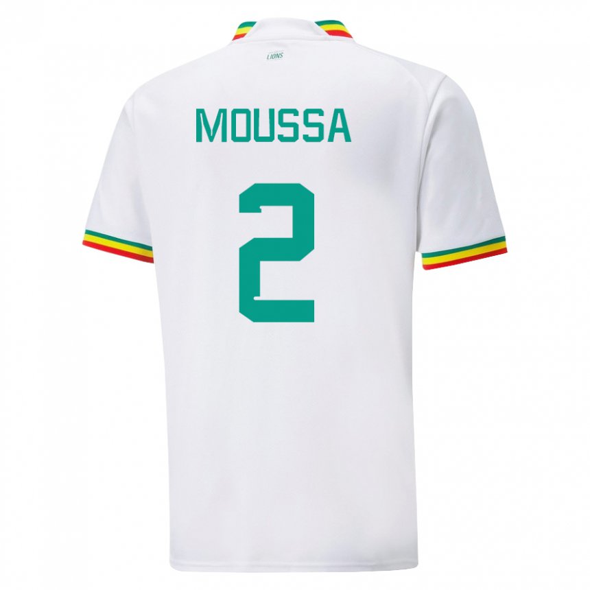 Uomo Maglia Senegal Moussa N Diaye #2 Bianco Kit Gara Home 22-24 Maglietta