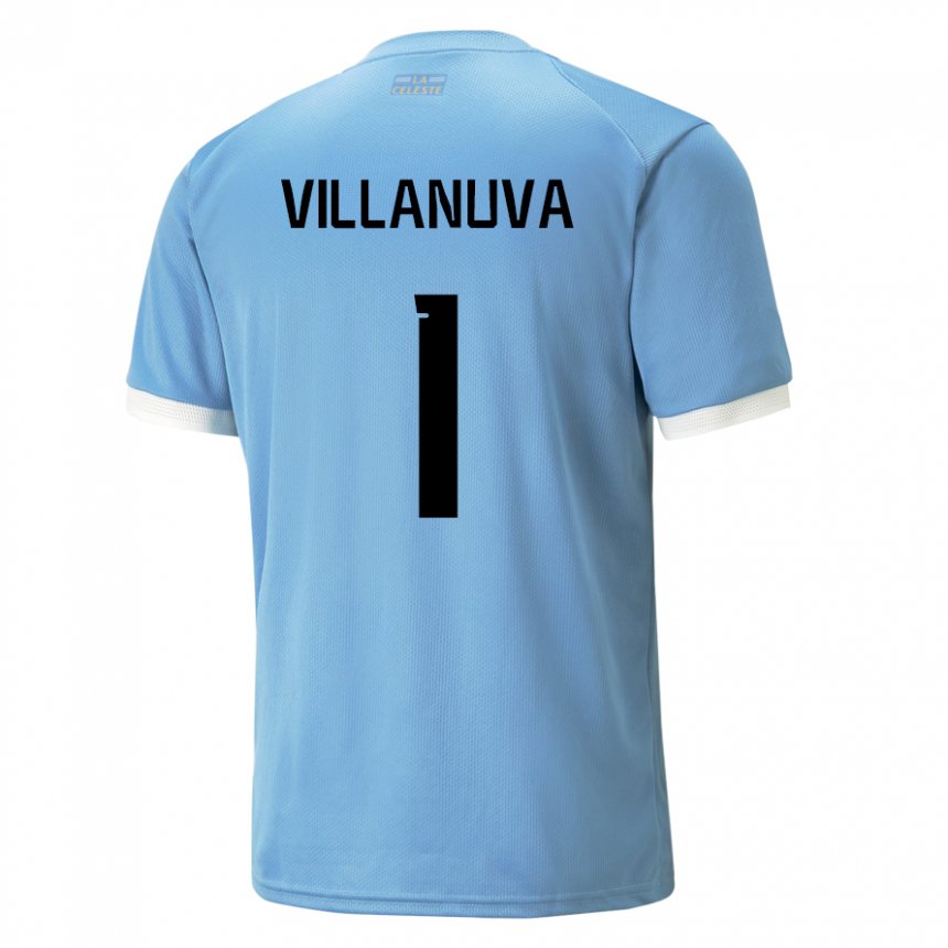 Uomo Maglia Uruguay Josefina Villanuva #1 Blu Kit Gara Home 22-24 Maglietta