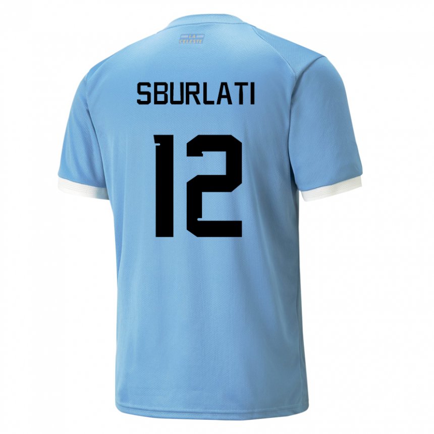 Uomo Maglia Uruguay Vanina Sburlati #12 Blu Kit Gara Home 22-24 Maglietta