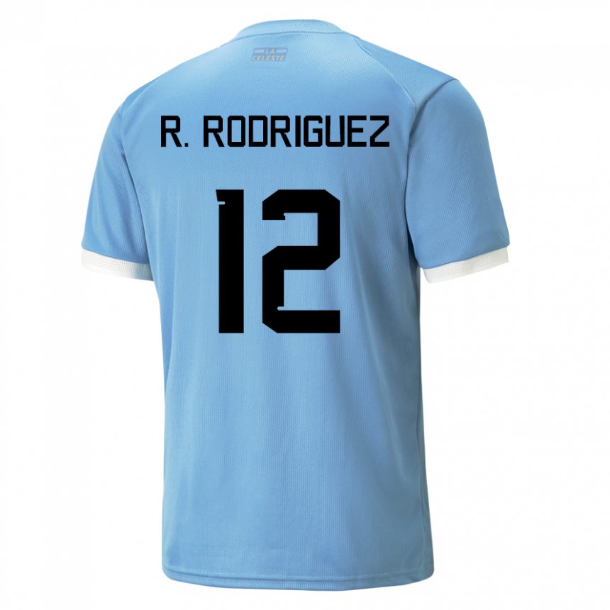 Uomo Maglia Uruguay Randall Rodriguez #12 Blu Kit Gara Home 22-24 Maglietta