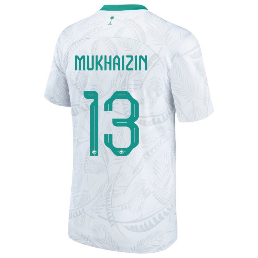 Uomo Maglia Arabia Saudita Raghad Mukhaizin #13 Bianco Kit Gara Home 22-24 Maglietta