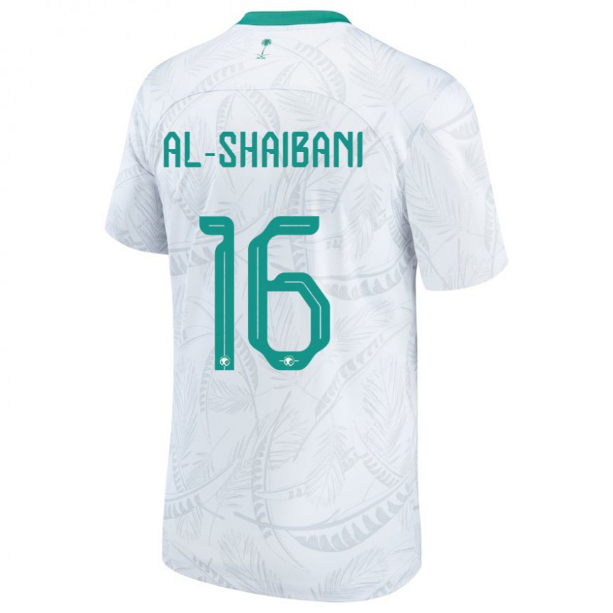 Uomo Maglia Arabia Saudita Asrar Al Shaibani #16 Bianco Kit Gara Home 22-24 Maglietta