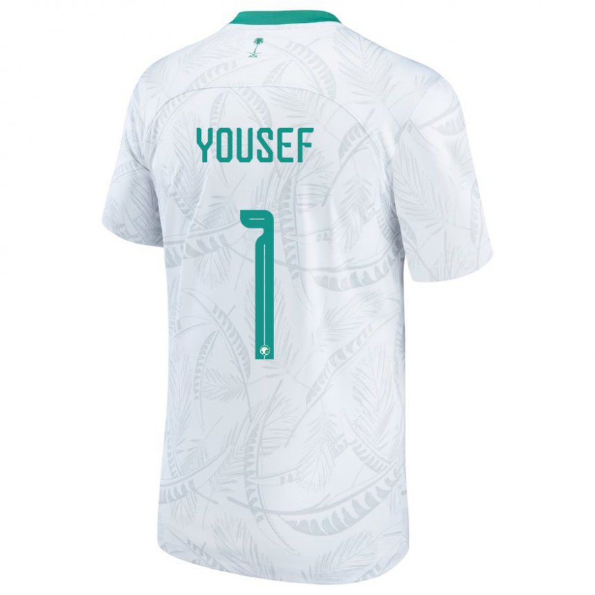 Uomo Maglia Arabia Saudita Hamed Yousef #1 Bianco Kit Gara Home 22-24 Maglietta