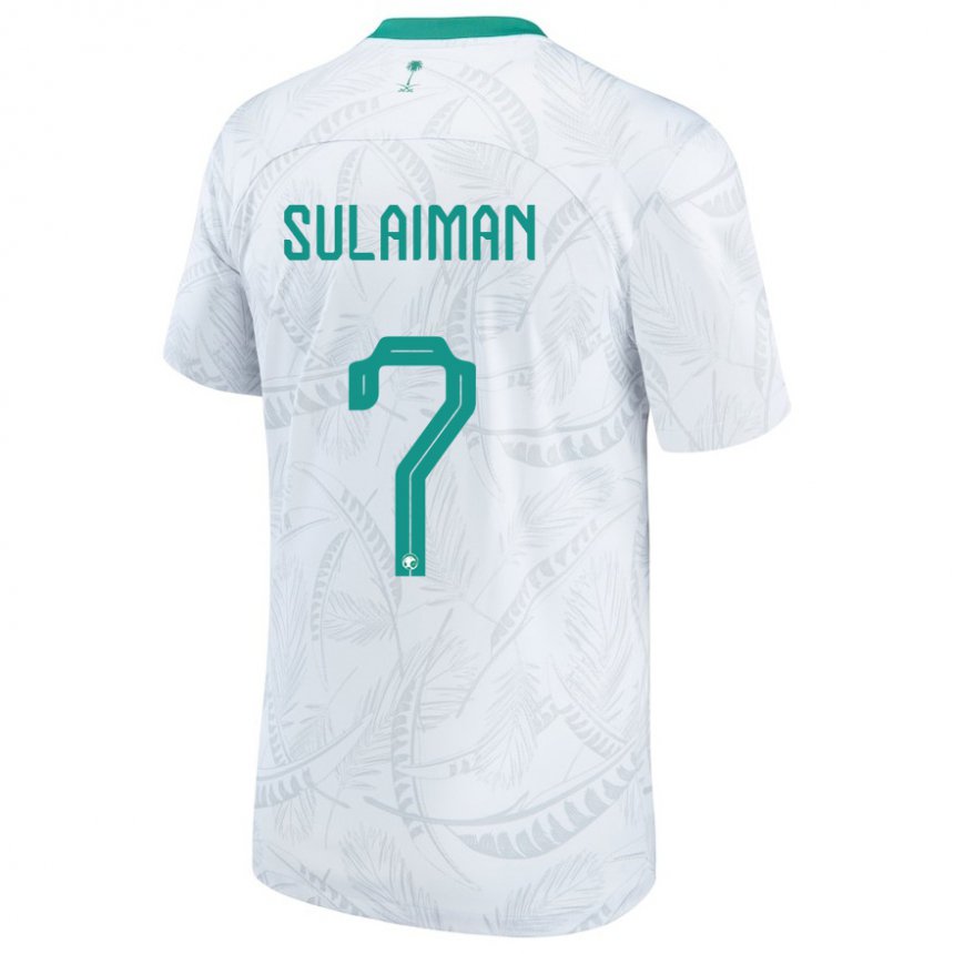 Uomo Maglia Arabia Saudita Mohammed Sulaiman #7 Bianco Kit Gara Home 22-24 Maglietta