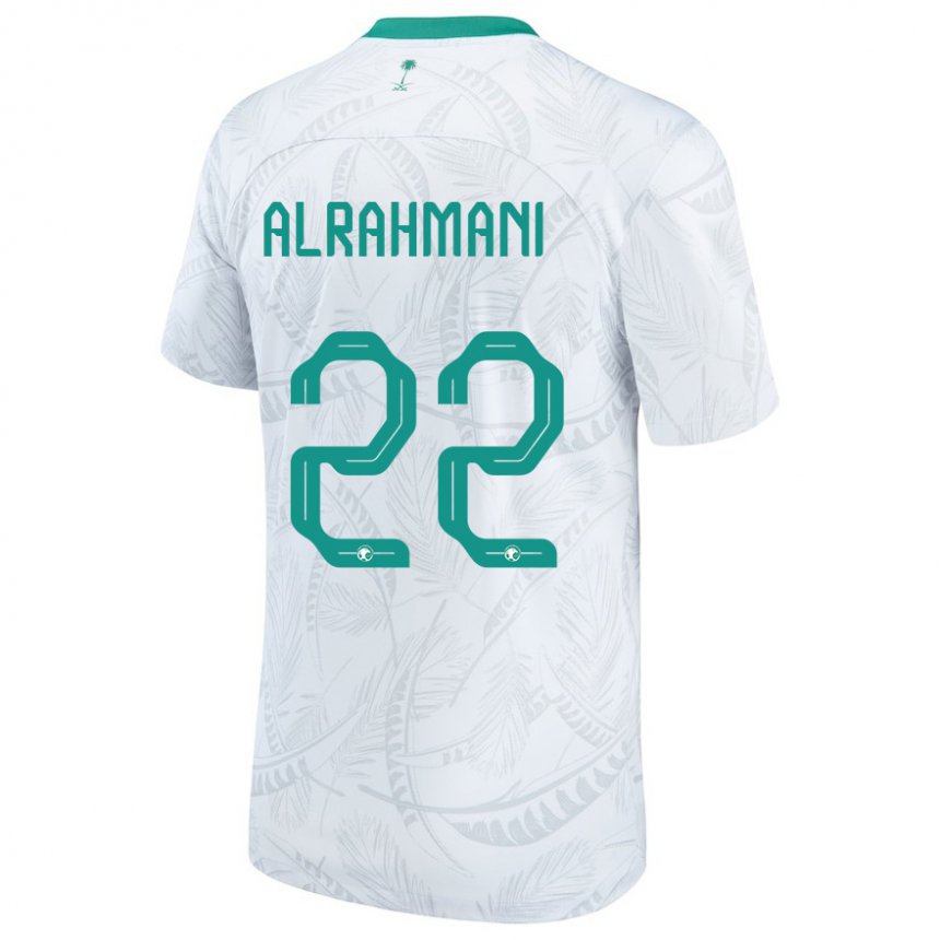 Uomo Maglia Arabia Saudita Saleh Alrahmani #22 Bianco Kit Gara Home 22-24 Maglietta