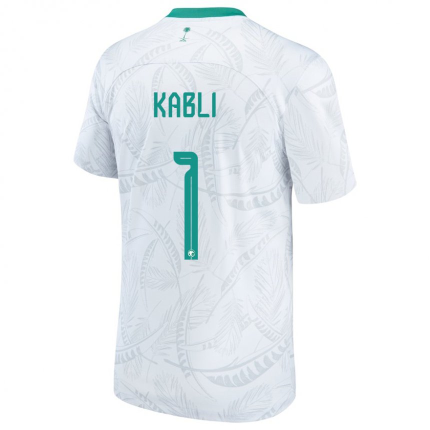 Uomo Maglia Arabia Saudita Bader Kabli #1 Bianco Kit Gara Home 22-24 Maglietta