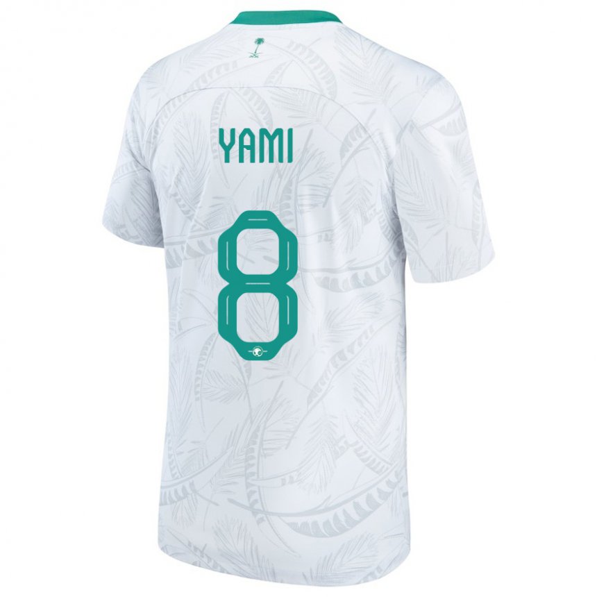 Uomo Maglia Arabia Saudita Riyadh Yami #8 Bianco Kit Gara Home 22-24 Maglietta