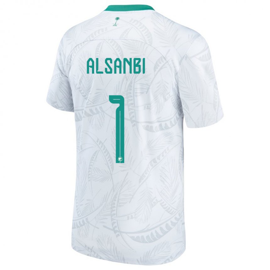 Uomo Maglia Arabia Saudita Abdulrahman Alsanbi #1 Bianco Kit Gara Home 22-24 Maglietta