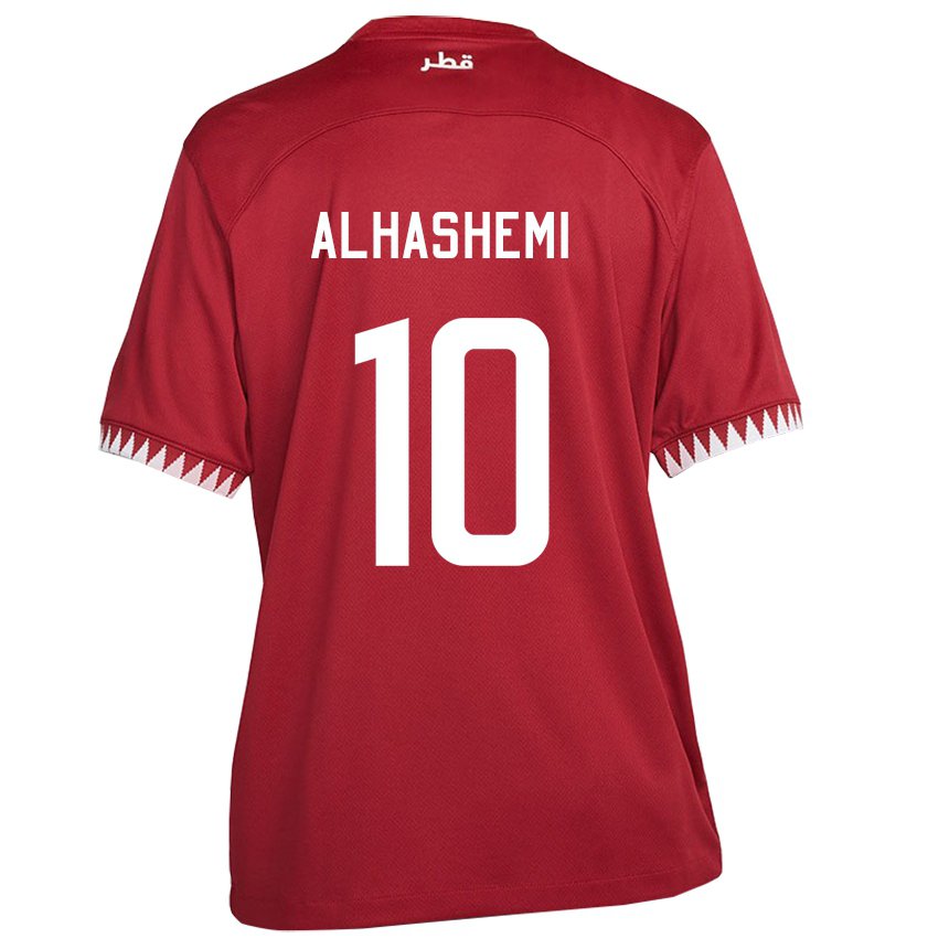 Uomo Maglia Qatar Suaad Alhashemi #10 Marrone Kit Gara Home 22-24 Maglietta