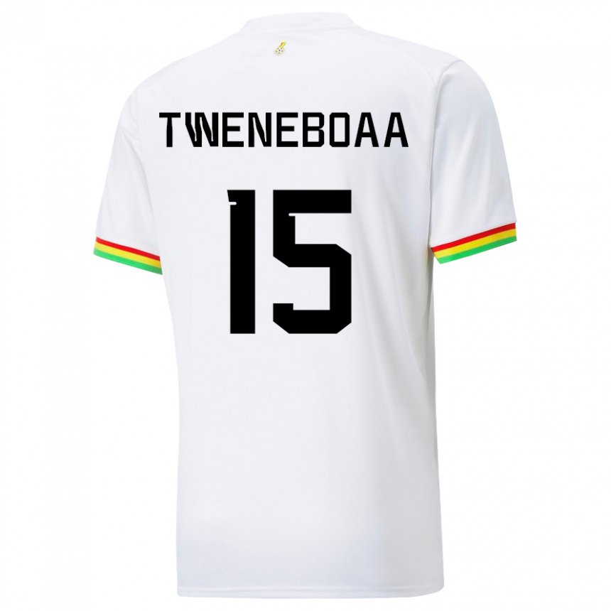 Uomo Maglia Ghana Justice Tweneboaa #15 Bianco Kit Gara Home 22-24 Maglietta