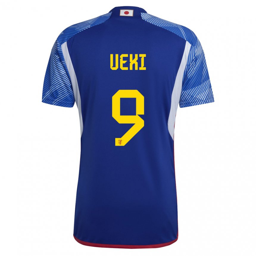 Uomo Maglia Giappone Riko Ueki #9 Blu Reale Kit Gara Home 22-24 Maglietta