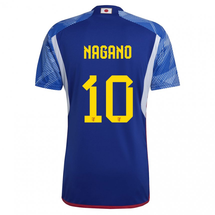 Uomo Maglia Giappone Fuka Nagano #10 Blu Reale Kit Gara Home 22-24 Maglietta