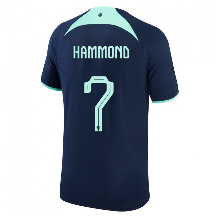 Uomo Maglia Australia Tristan Hammond #7 Blu Scuro Kit Gara Away 22-24 Maglietta