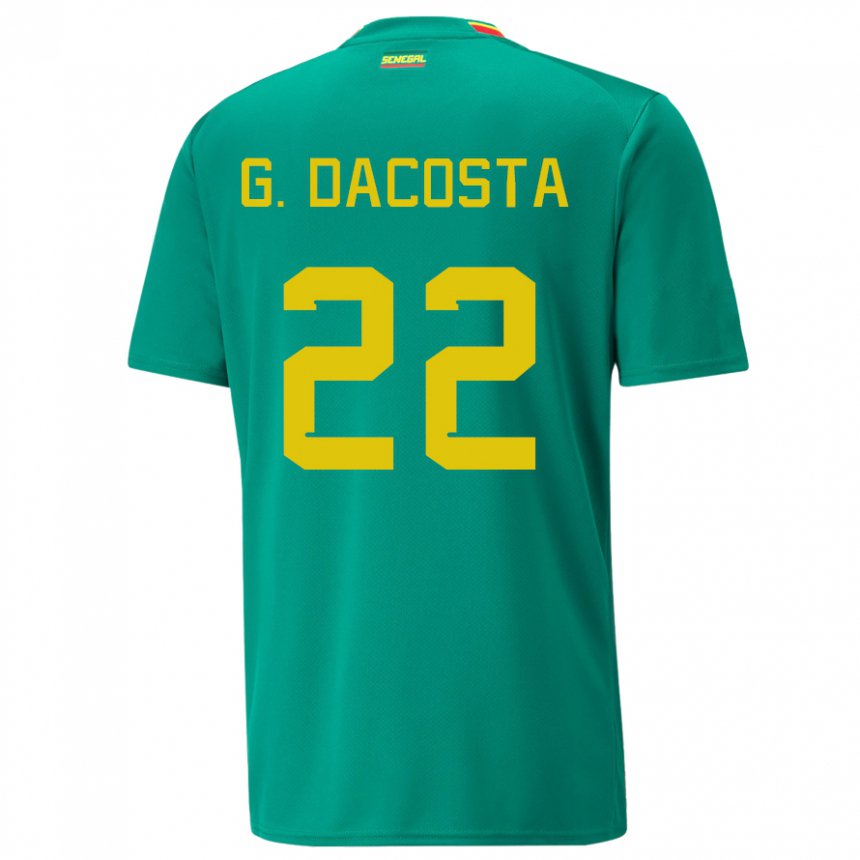 Uomo Maglia Senegal Gladys Irene Dacosta #22 Verde Kit Gara Away 22-24 Maglietta