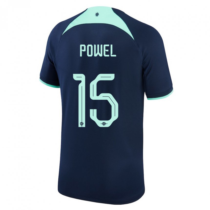 Uomo Maglia Australia Izaack Powel #15 Blu Scuro Kit Gara Away 22-24 Maglietta