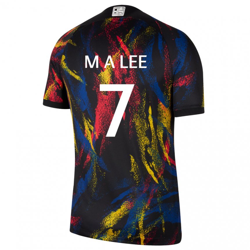 Uomo Maglia Corea Del Sud Lee Min A #7 Multicolore Kit Gara Away 22-24 Maglietta