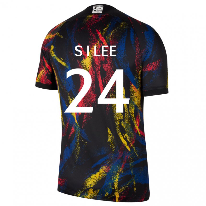 Uomo Maglia Corea Del Sud Lee Soo In #24 Multicolore Kit Gara Away 22-24 Maglietta