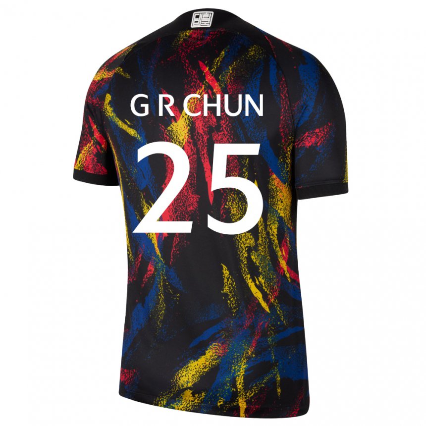 Uomo Maglia Corea Del Sud Chun Ga Ram #25 Multicolore Kit Gara Away 22-24 Maglietta