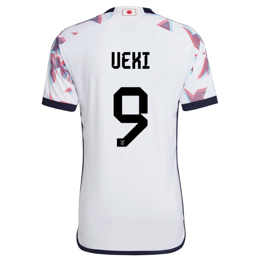 Uomo Maglia Giappone Riko Ueki #9 Bianco Kit Gara Away 22-24 Maglietta