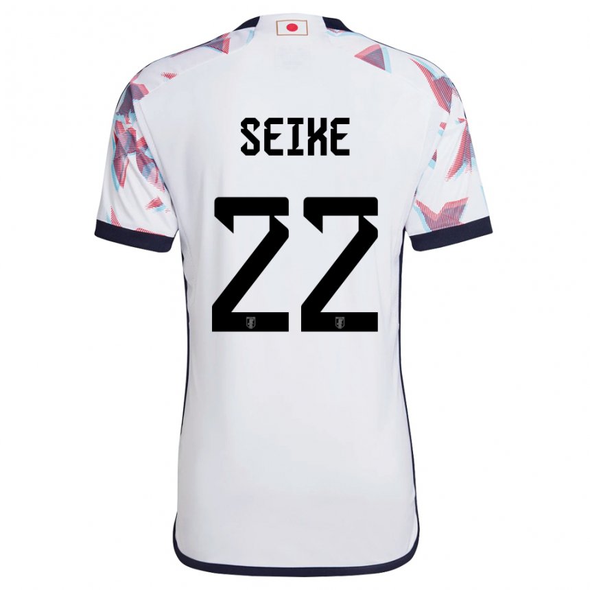 Uomo Maglia Giappone Kiko Seike #22 Bianco Kit Gara Away 22-24 Maglietta