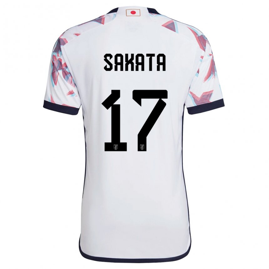 Uomo Maglia Giappone Reiya Sakata #17 Bianco Kit Gara Away 22-24 Maglietta