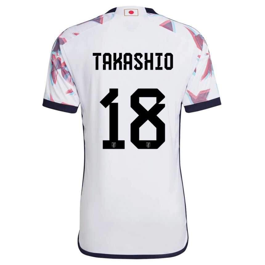 Uomo Maglia Giappone Hayase Takashio #18 Bianco Kit Gara Away 22-24 Maglietta