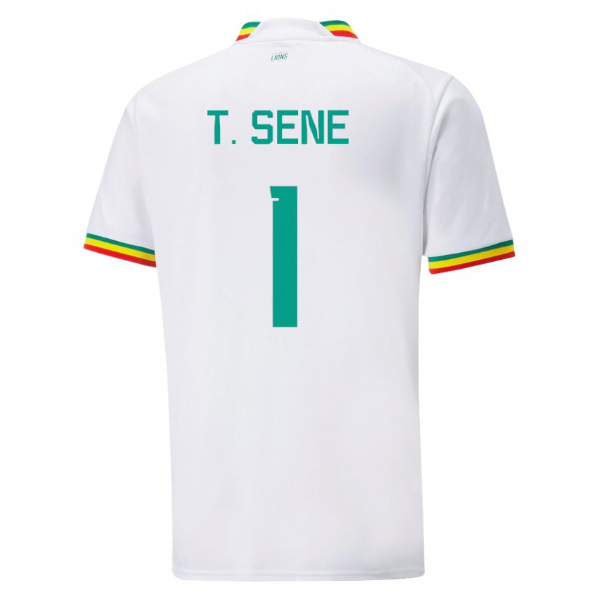 Donna Maglia Senegal Thiaba Gueye Sene #1 Bianco Kit Gara Home 22-24 Maglietta