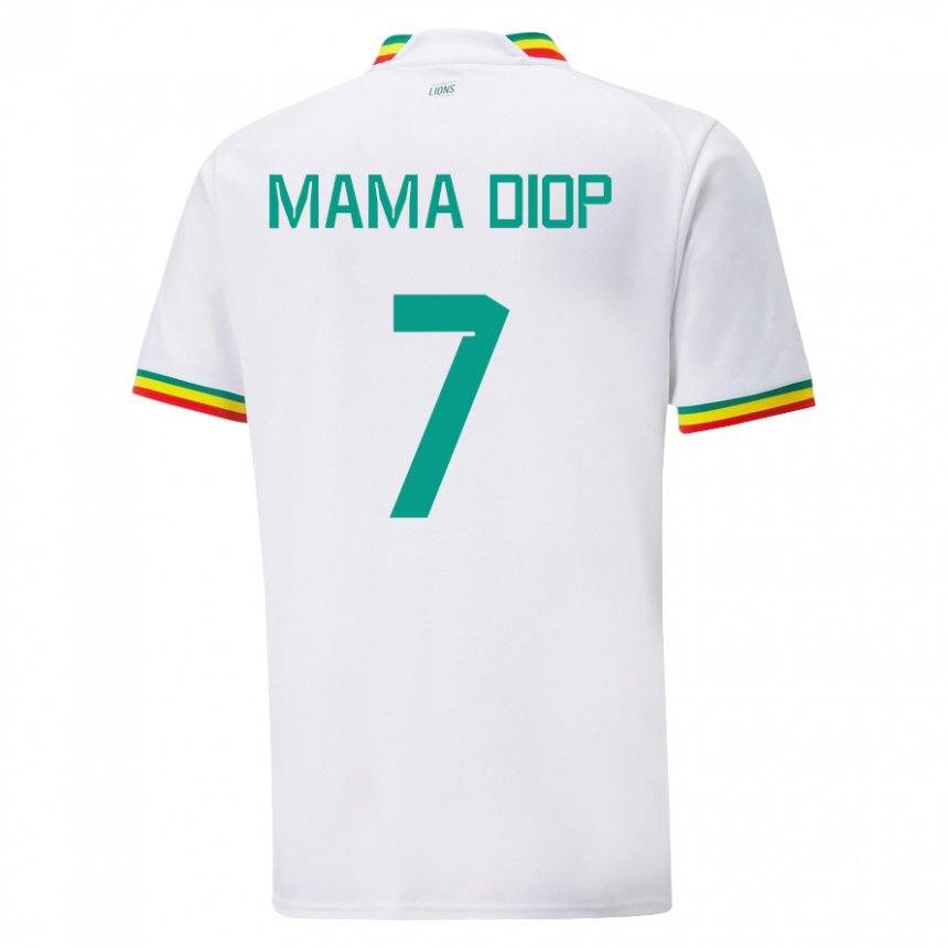 Donna Maglia Senegal Mama Diop #7 Bianco Kit Gara Home 22-24 Maglietta