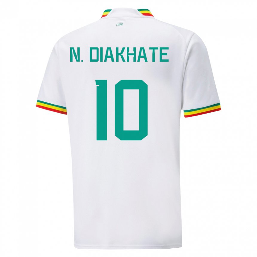 Donna Maglia Senegal Ndeye Awa Diakhate #10 Bianco Kit Gara Home 22-24 Maglietta