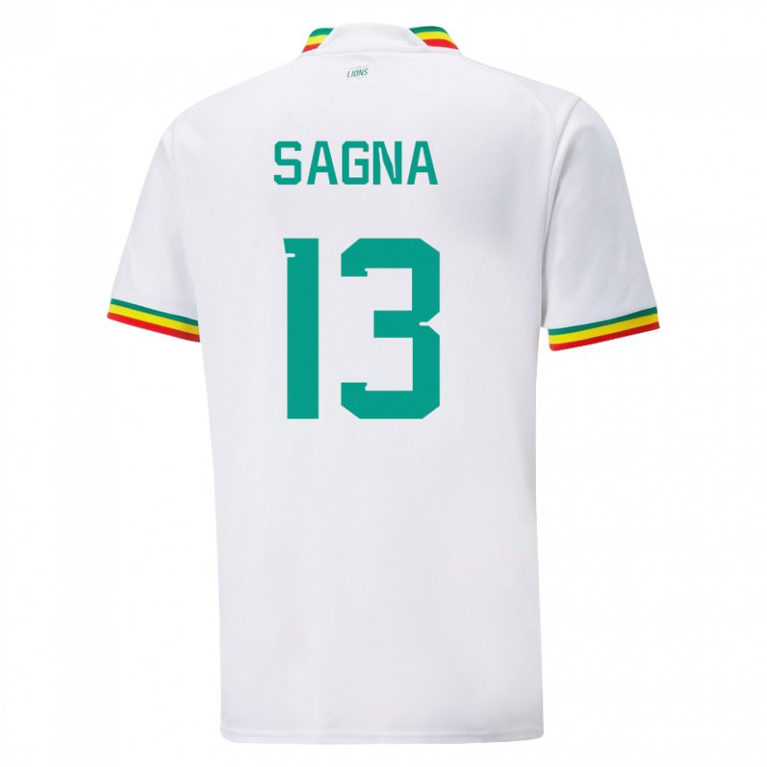 Donna Maglia Senegal Jeannette Sagna #13 Bianco Kit Gara Home 22-24 Maglietta