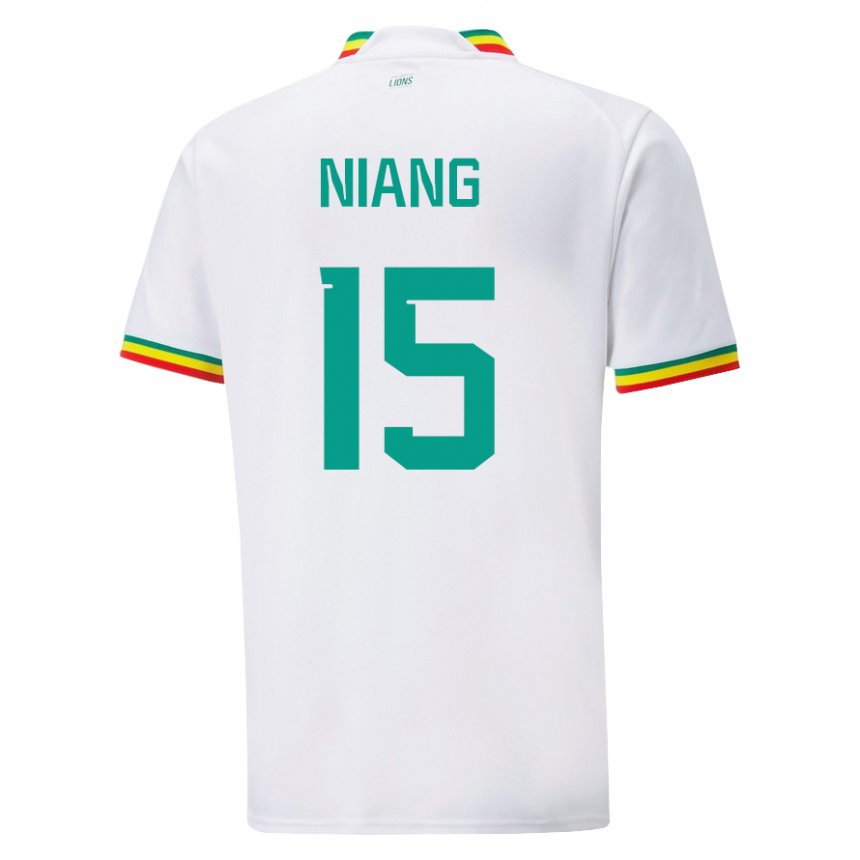 Donna Maglia Senegal Jeanne Niang #15 Bianco Kit Gara Home 22-24 Maglietta