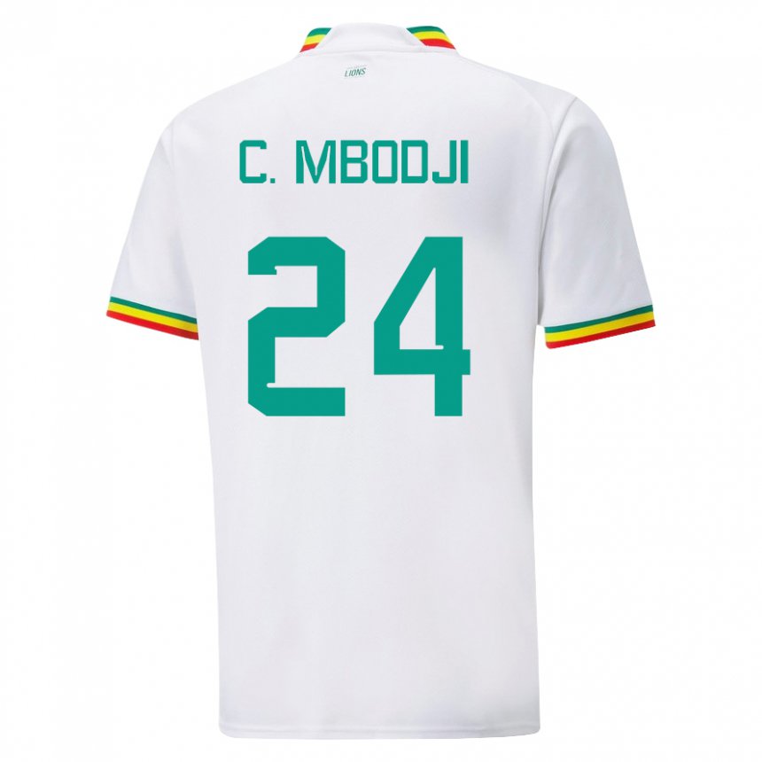 Donna Maglia Senegal Coumba Sylla Mbodji #24 Bianco Kit Gara Home 22-24 Maglietta