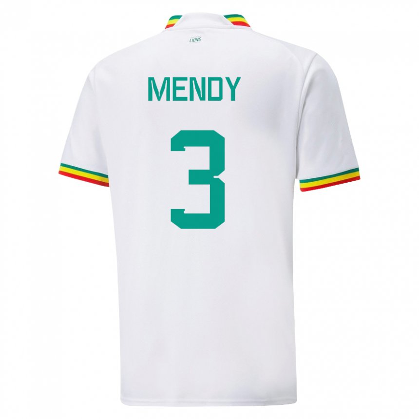 Donna Maglia Senegal Formose Mendy #3 Bianco Kit Gara Home 22-24 Maglietta