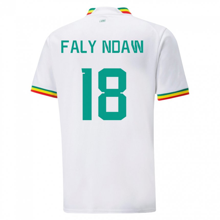 Donna Maglia Senegal Faly Ndaw #18 Bianco Kit Gara Home 22-24 Maglietta