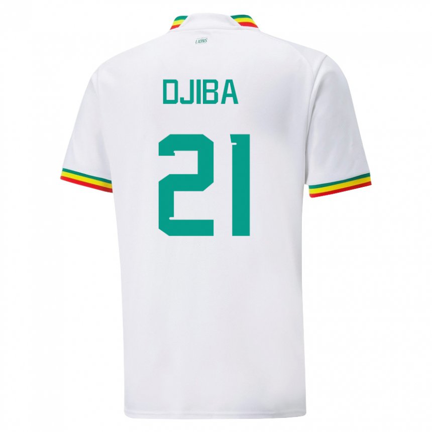 Donna Maglia Senegal Francois Djiba #21 Bianco Kit Gara Home 22-24 Maglietta