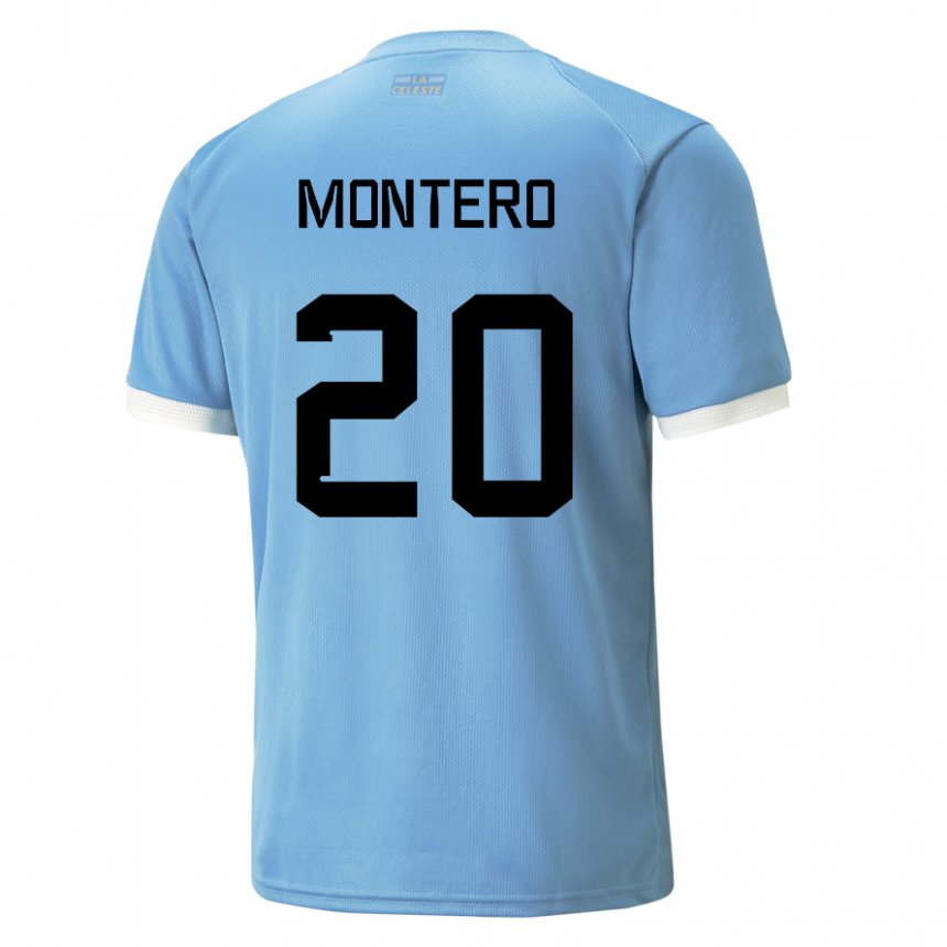 Donna Maglia Uruguay Alfonso Montero #20 Blu Kit Gara Home 22-24 Maglietta