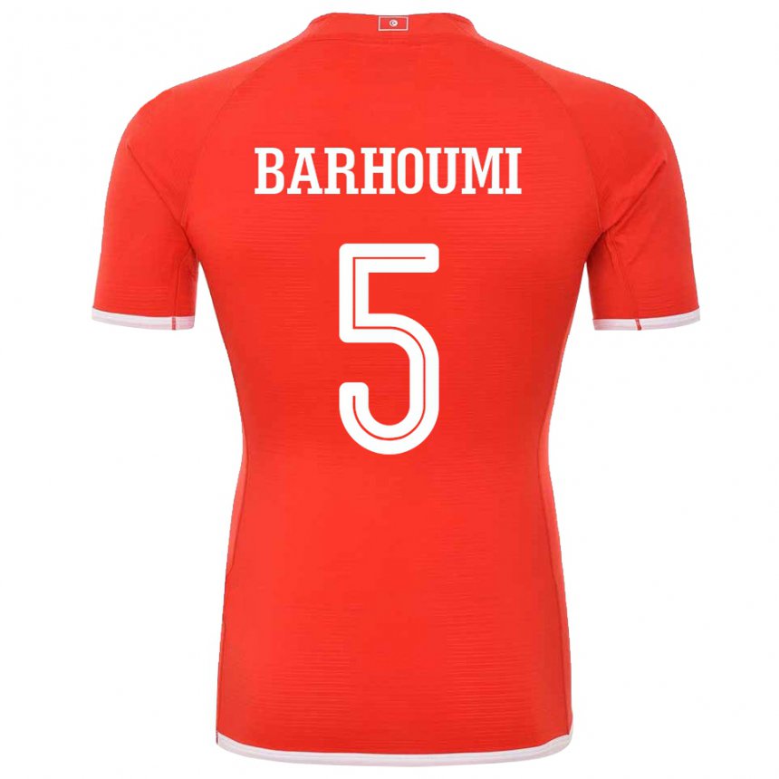 Donna Maglia Tunisia Jasmina Barhoumi #5 Rosso Kit Gara Home 22-24 Maglietta