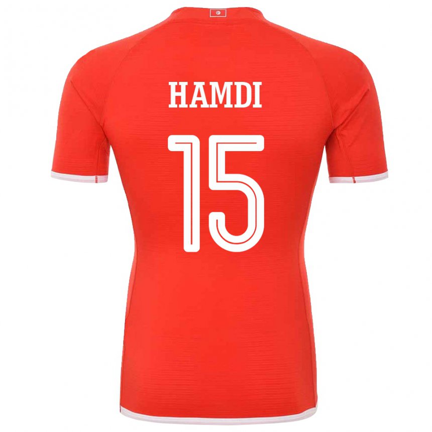 Donna Maglia Tunisia Hanna Hamdi #15 Rosso Kit Gara Home 22-24 Maglietta