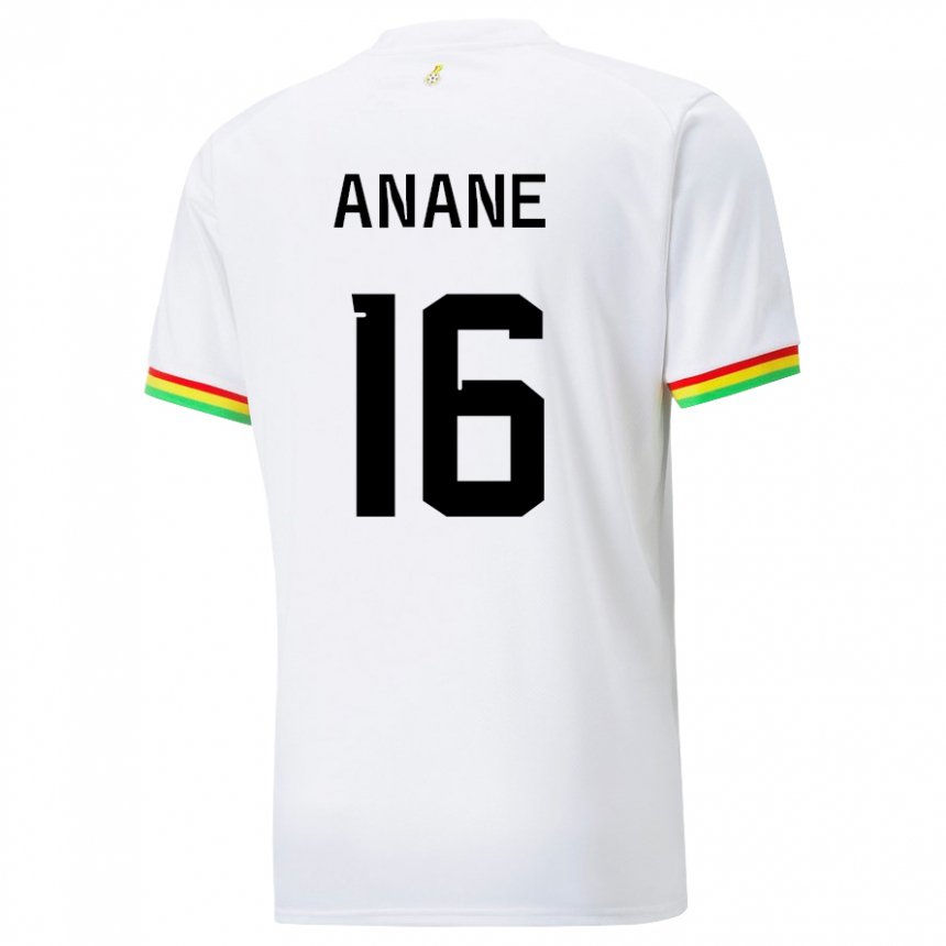 Donna Maglia Ghana Vincent Anane #16 Bianco Kit Gara Home 22-24 Maglietta