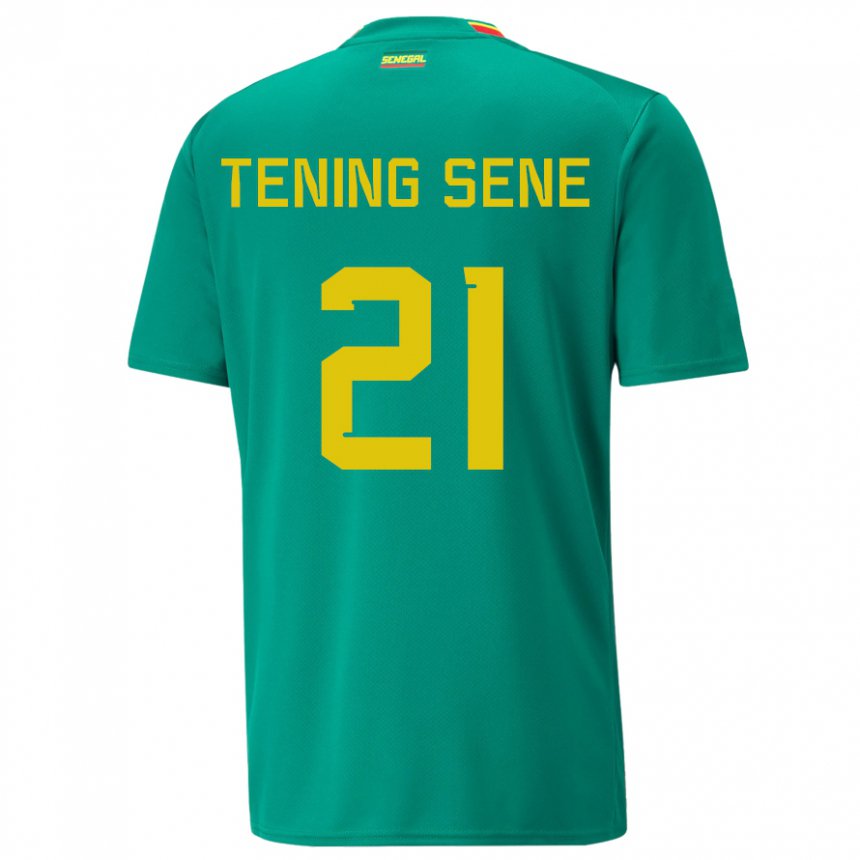 Donna Maglia Senegal Tening Sene #21 Verde Kit Gara Away 22-24 Maglietta