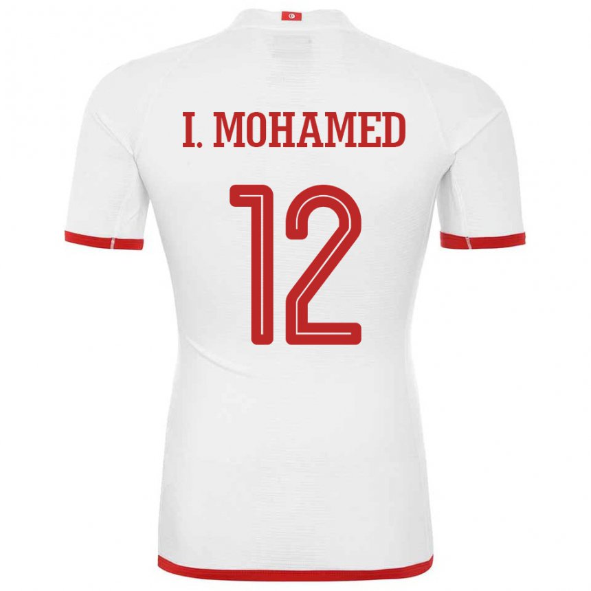 Donna Maglia Tunisia Ibtissem Ben Mohamed #12 Bianco Kit Gara Away 22-24 Maglietta